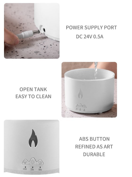 Flame aromatherapy machine remote control Humidifier Full Crack Fire Blue Remote Co