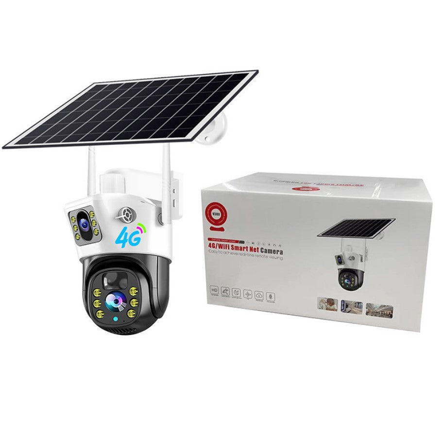 V380PRO Solar Camera 4MP Dual Lens Home Security Camera With Solar Panel - 4G CAMERA ONLY