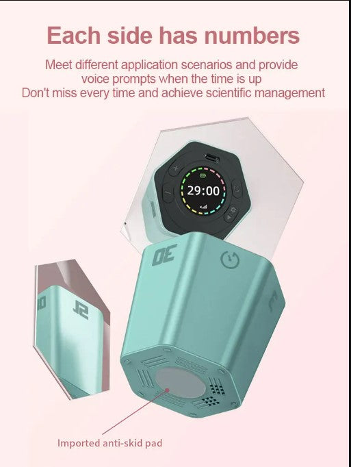 Hexagon Digital Clock Timer Magnetic Cubes Timer - Blue