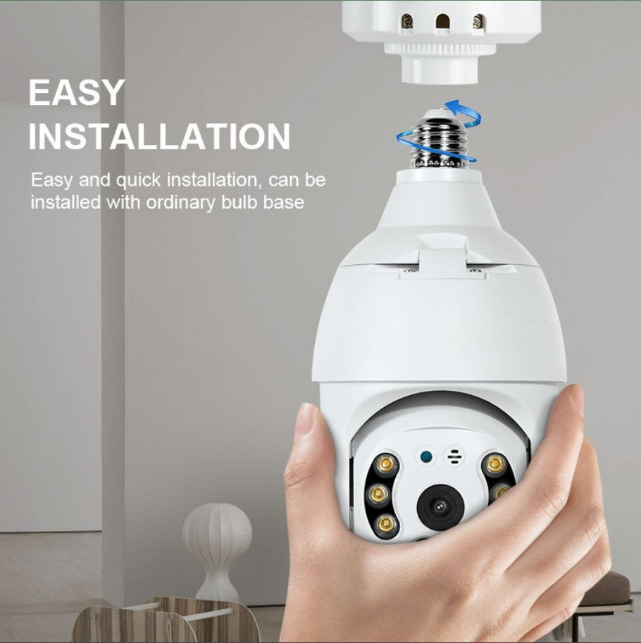 3mp Tuya Smart Wide Wifi Indoor Lamp Head Surveillance Camera
